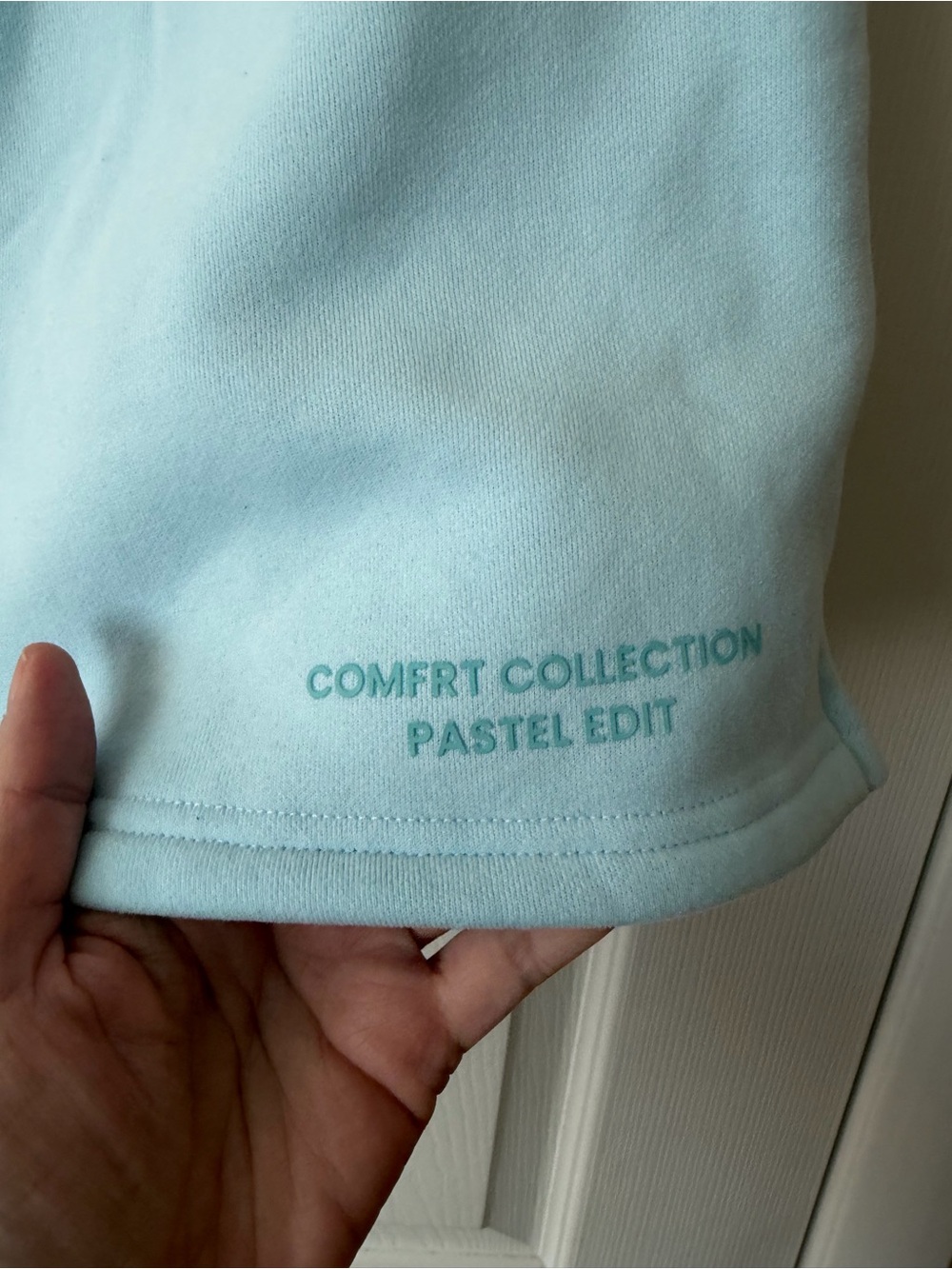Comfrt Set Pastel Blue Women's Hoodie & Shorts - Picture 7 of 7